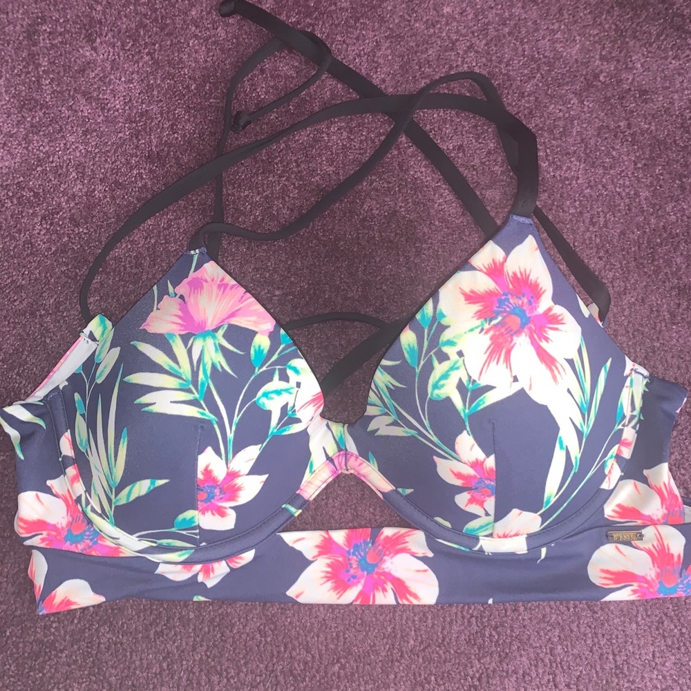 PINK push up swim top